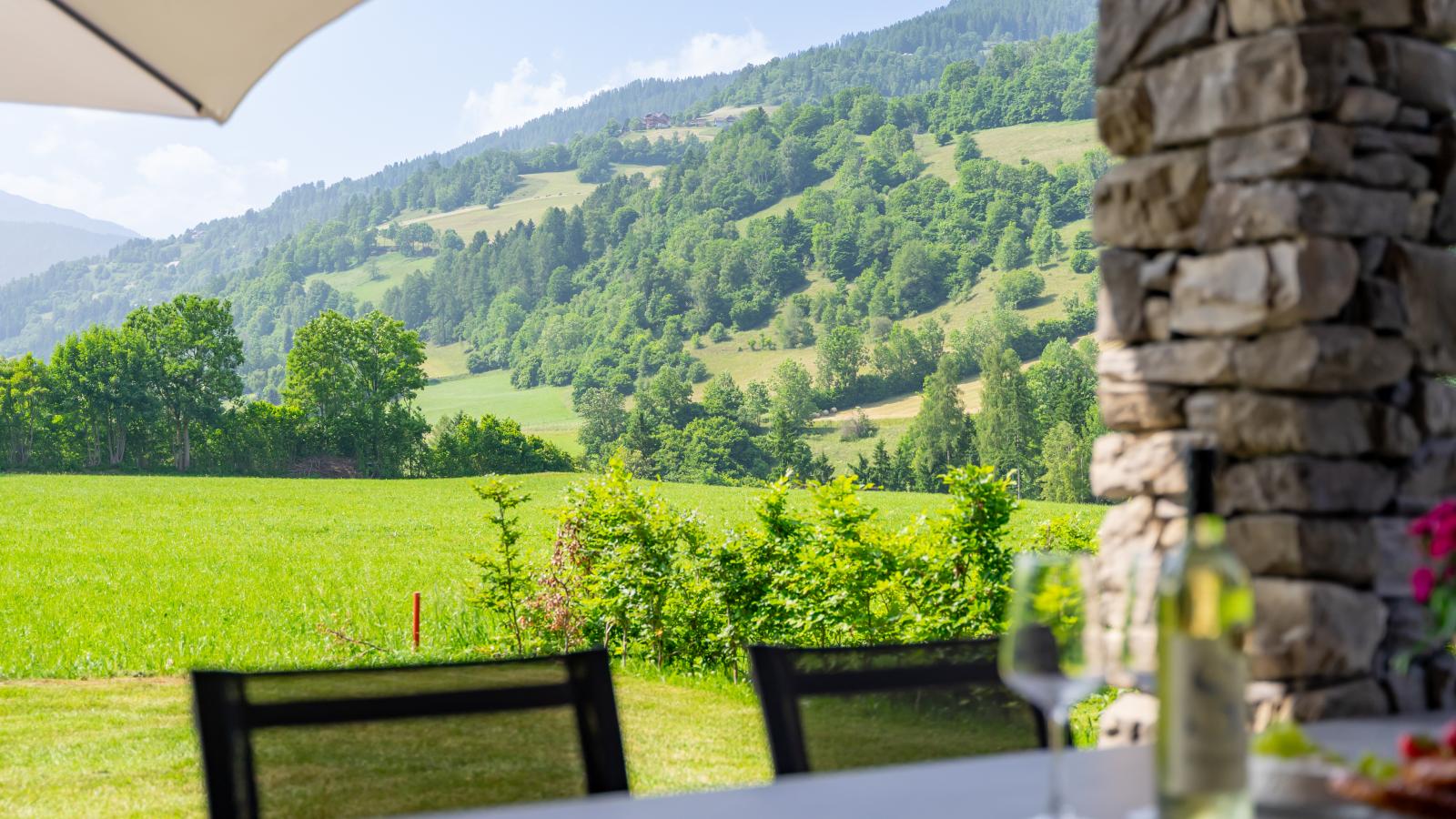 Mountain Chalet Chapeau-Uitzicht zomer