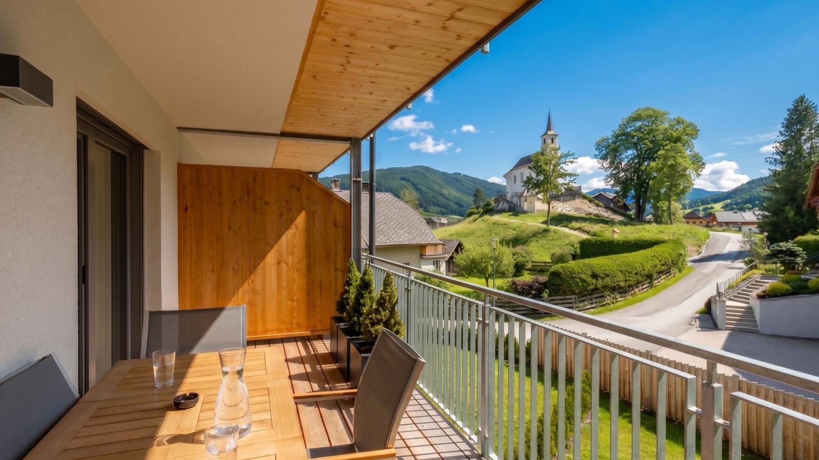 Ski Nature Apartment Lungau Top 8 - Terrasbalkon