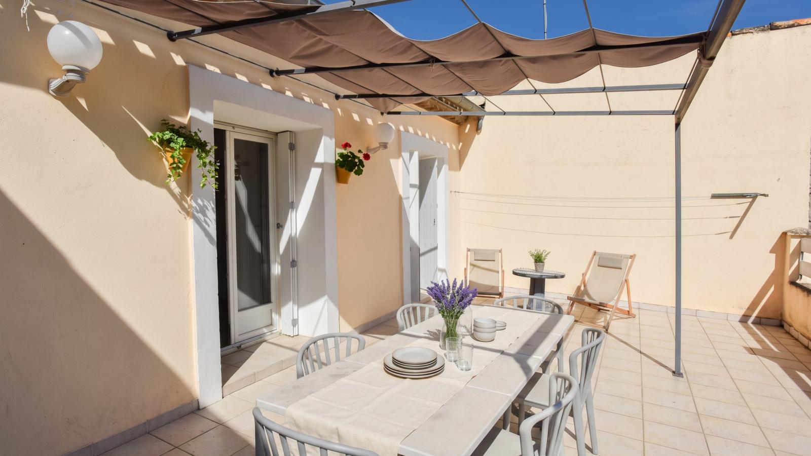 Maison de vacances Olonzac - Terrasse/Balkon