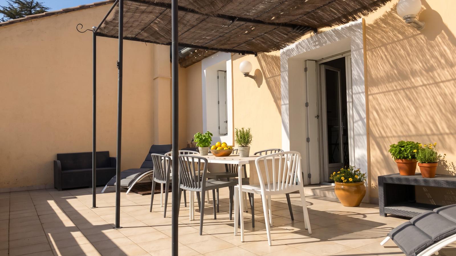 Maison de vacances Olonzac - Terrasse/Balkon