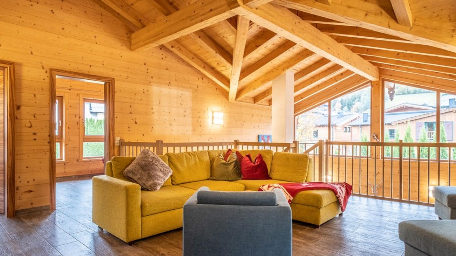 Luxury Lodge Kaprun XL - Woonkamer