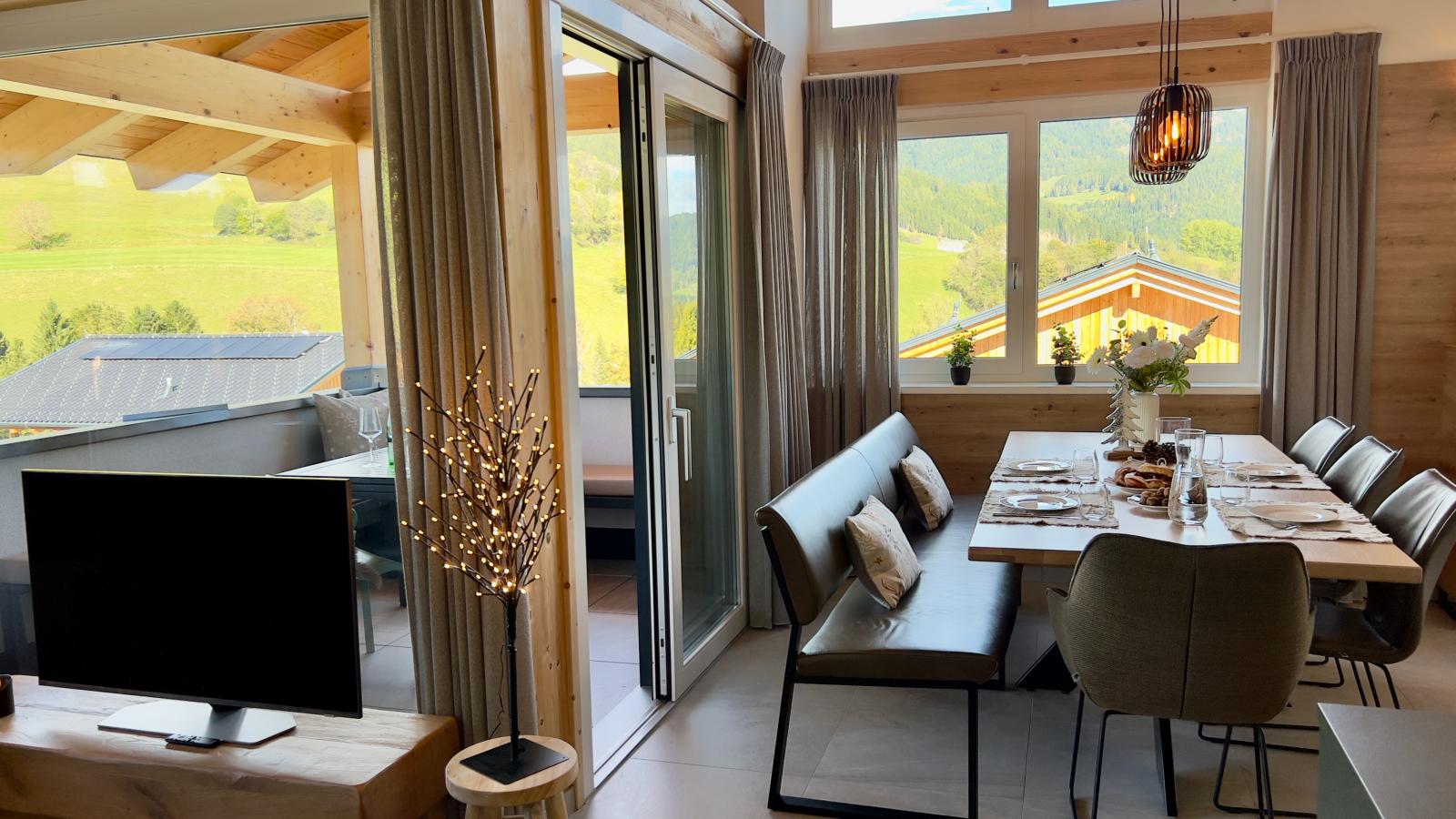 Almchalet Alpenglück-Salle à manger