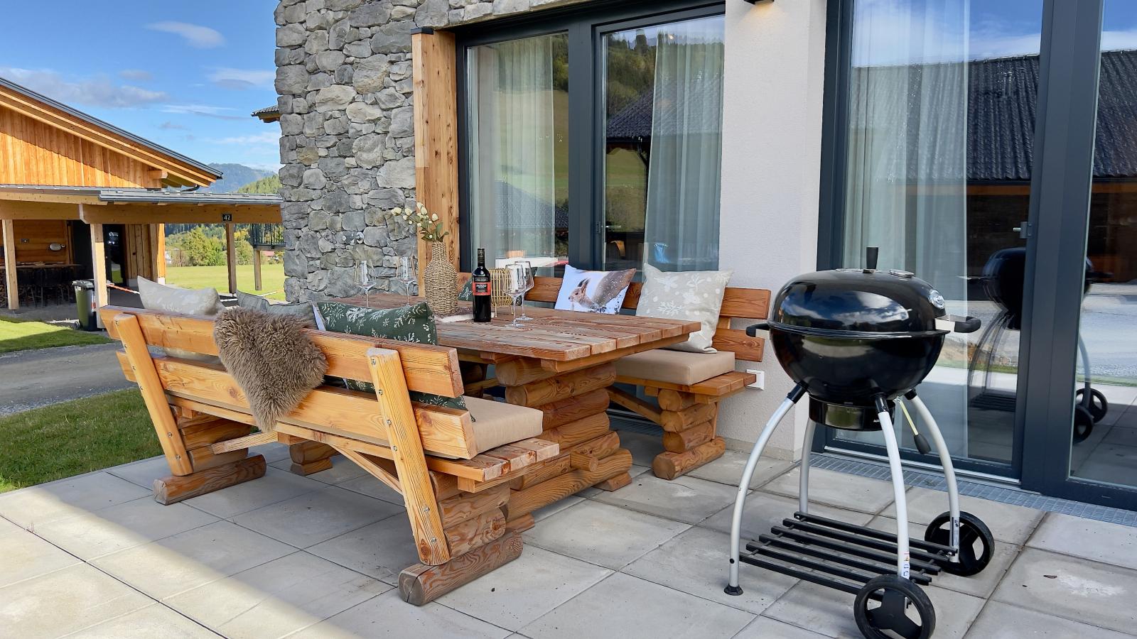 Almchalet Alpenglück-Terrasse / balcon