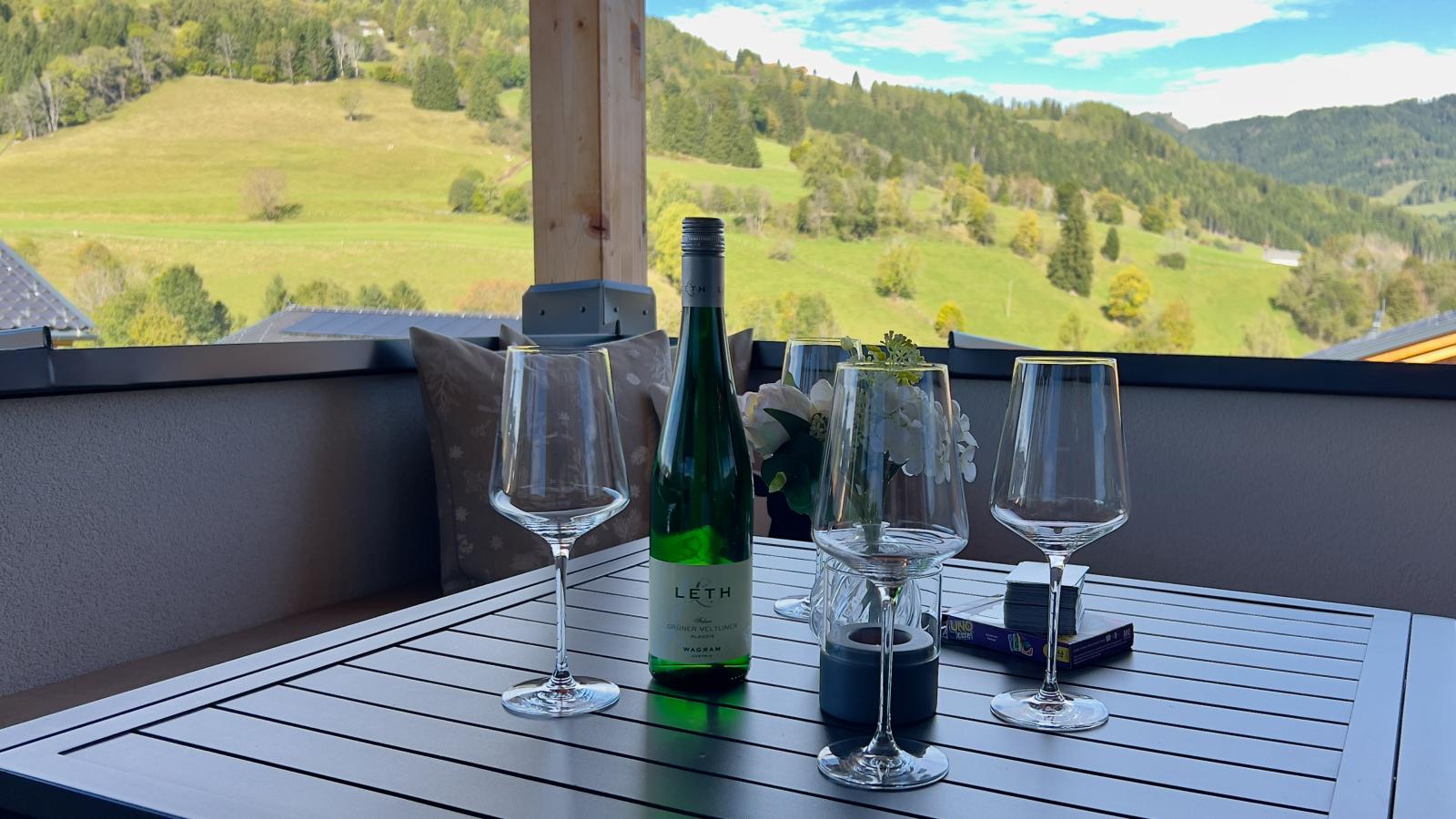 Almchalet Alpenglück-Terrasse / balcon