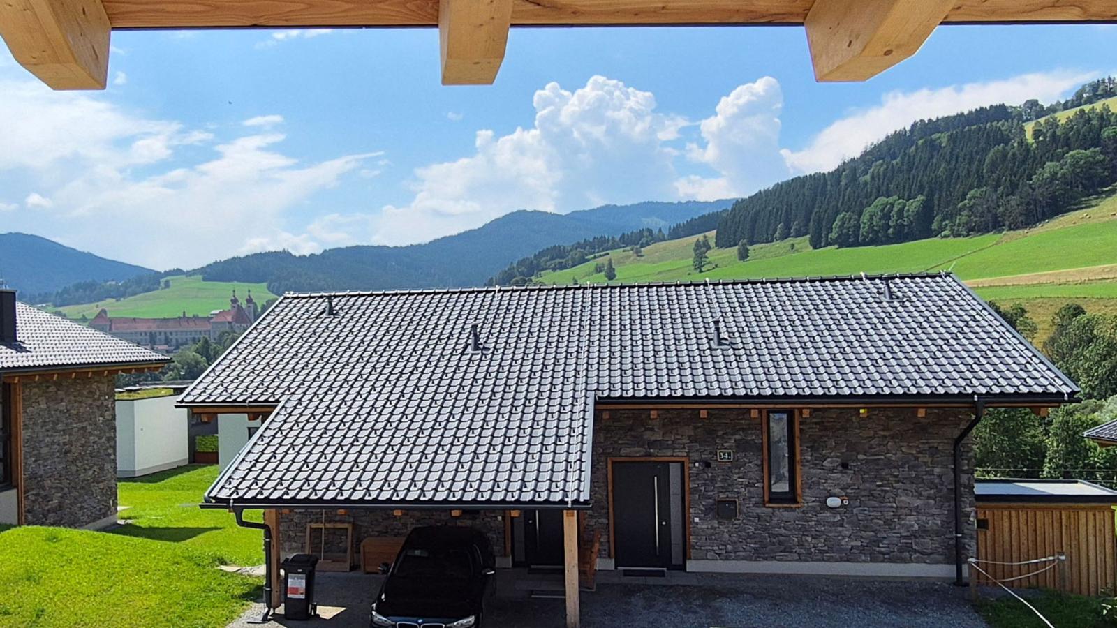 Almchalet Alpenglück-Uitzicht zomer