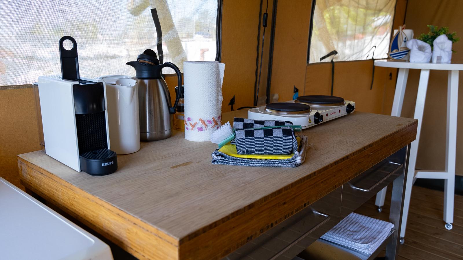 Safaritent in Heeg-Keuken