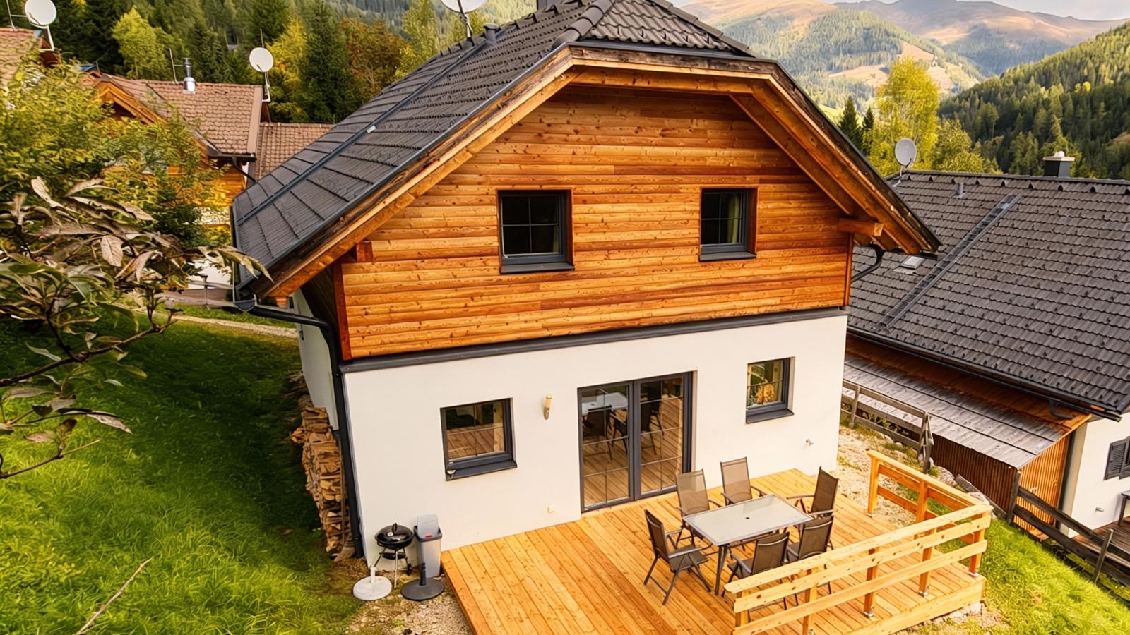 Sauna Chalet Ahorn-Buitenkant zomer