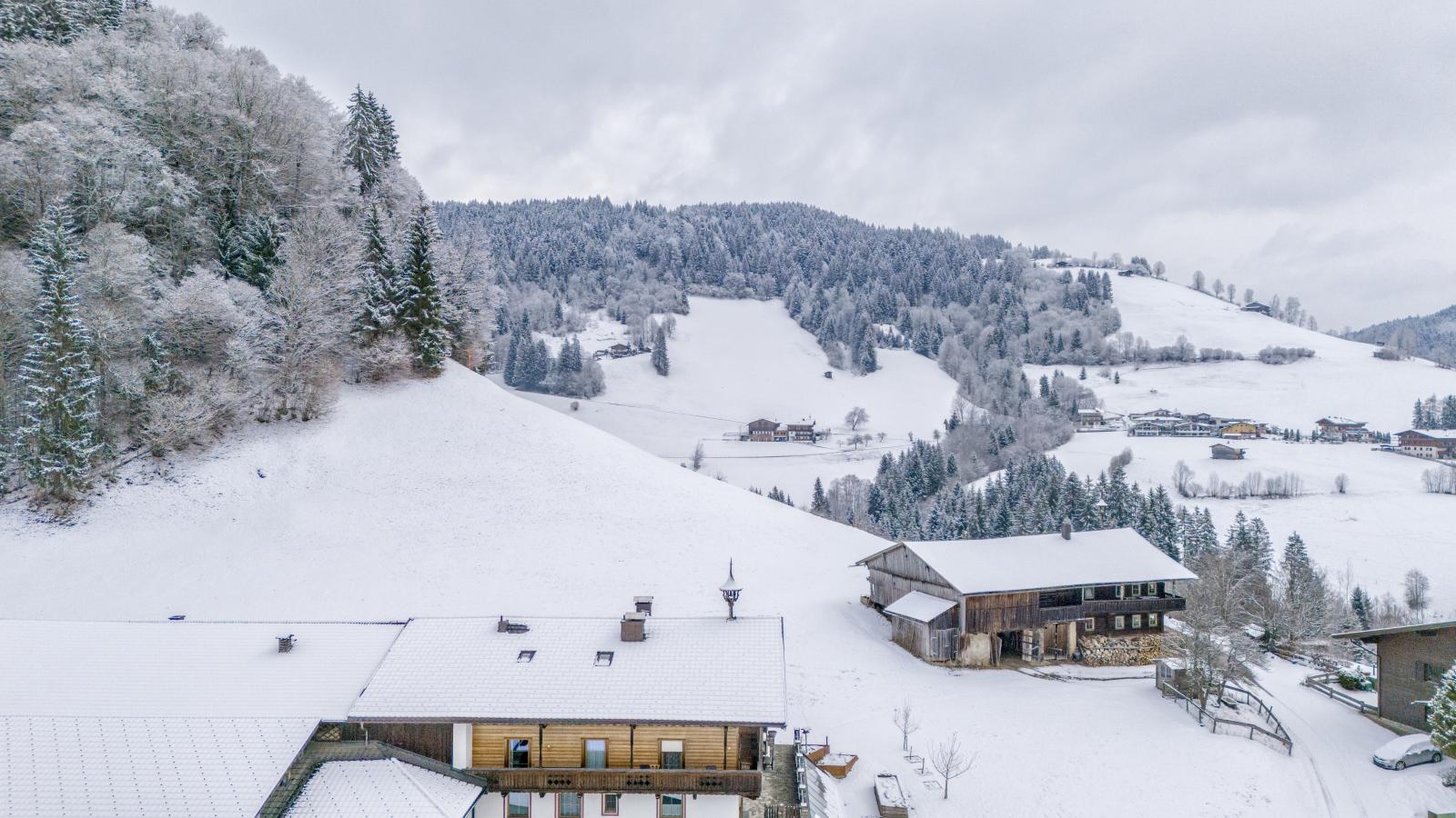 Tiroler Bergtraum Top 1 und 2-Uitzicht winter