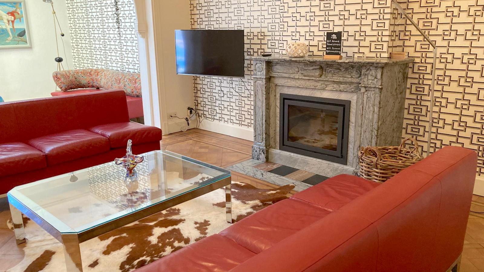 La Maison Bleue Ronse-Woonkamer