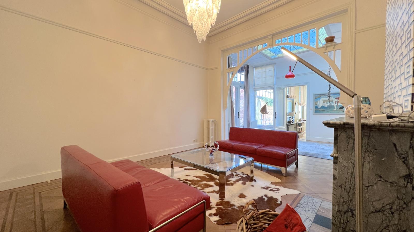 La Maison Bleue Ronse-Woonkamer