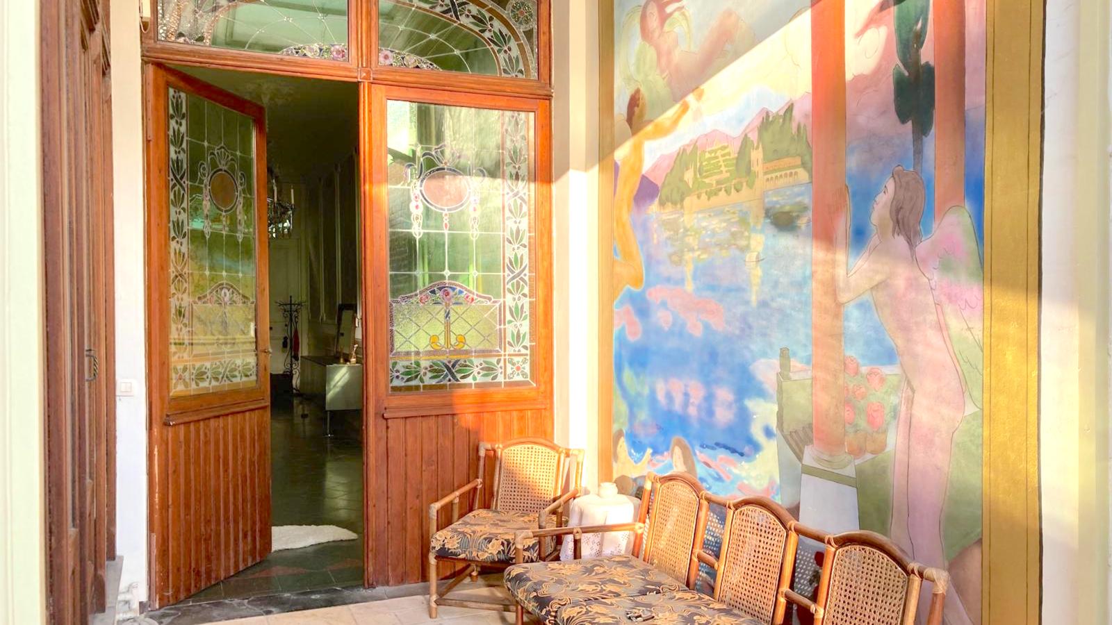 La Maison Bleue Ronse-Terrasbalkon