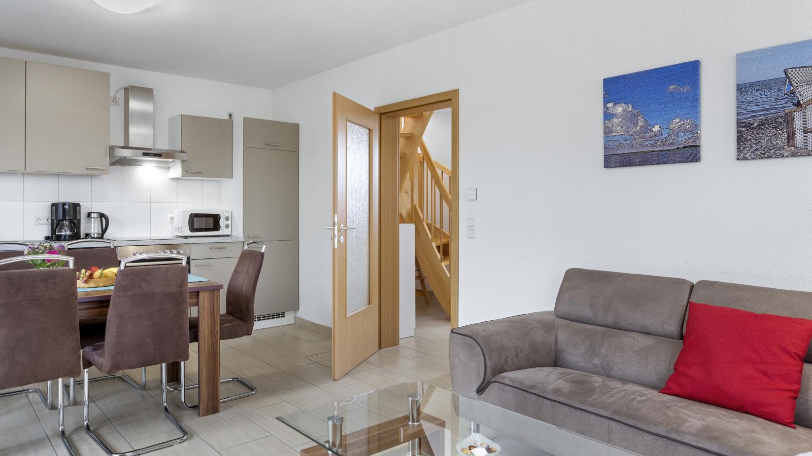 Stranddistel links mit Sauna-Woonkamer