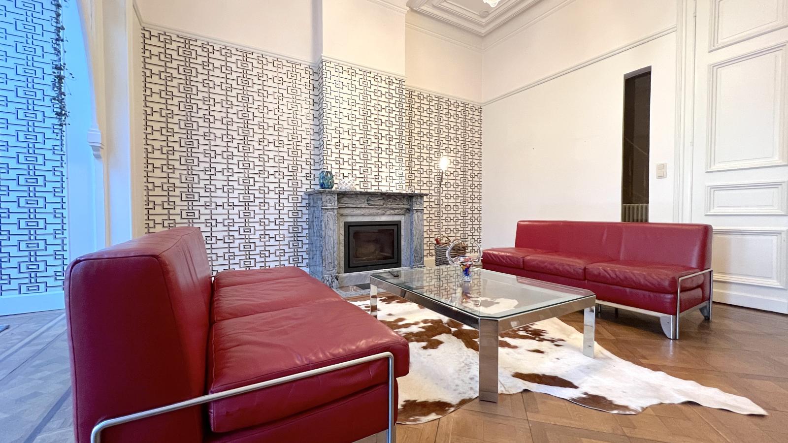 La Maison Bleue petite-Woonkamer