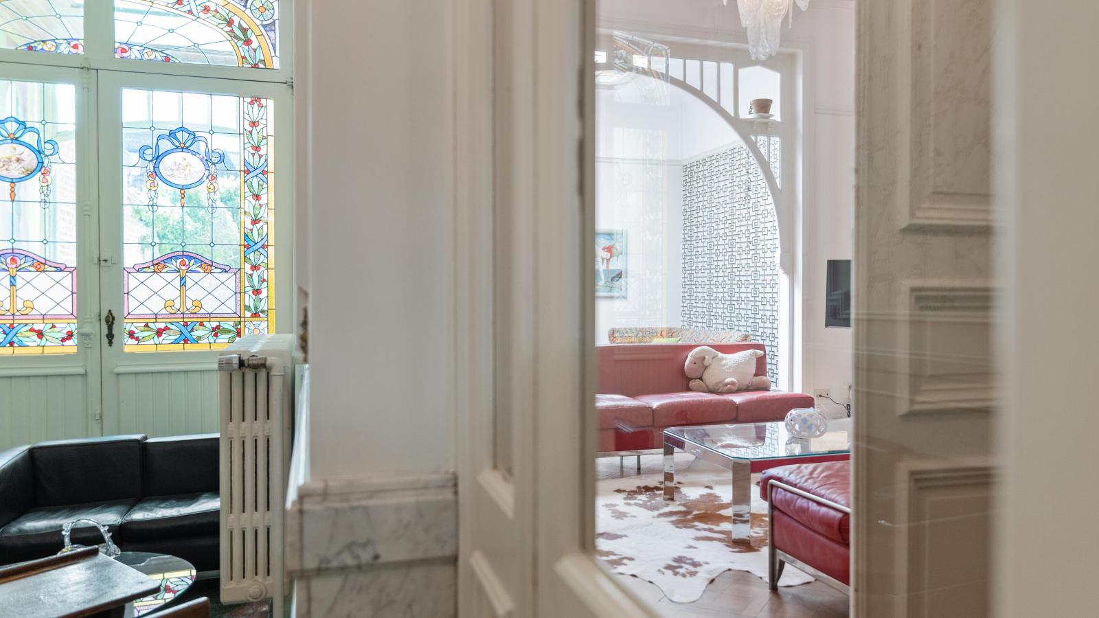 La Maison Bleue petite - Woonkamer