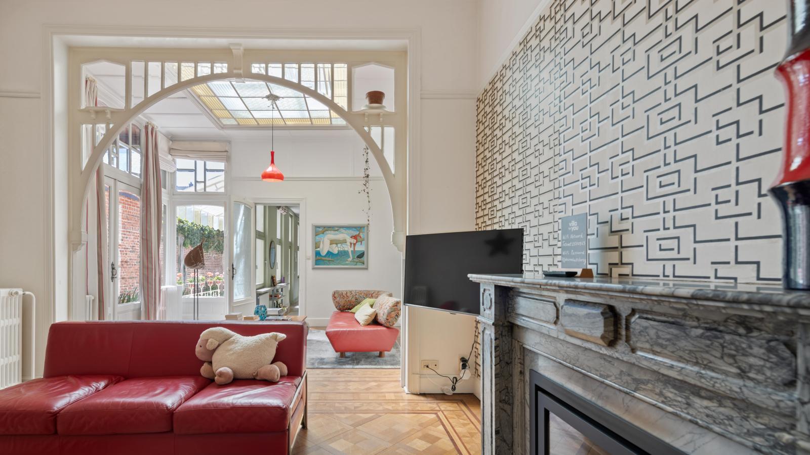 La Maison Bleue petite - Woonkamer