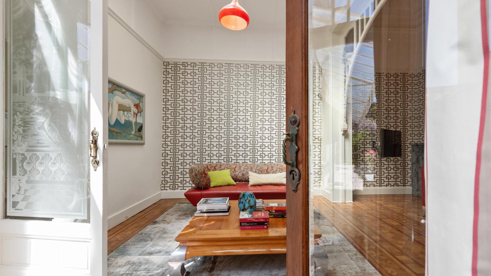 La Maison Bleue petite - Woonkamer