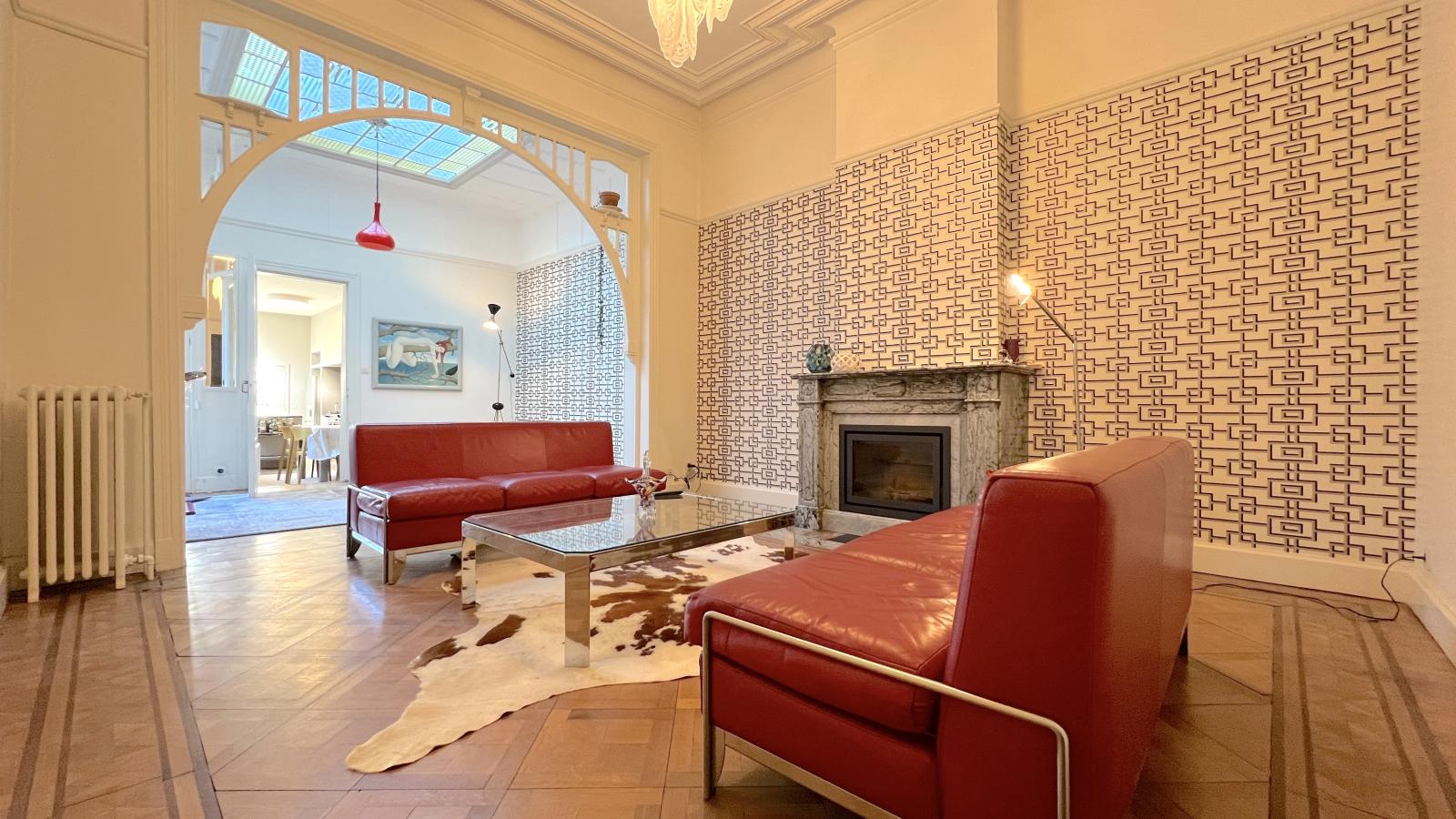 La Maison Bleue petite-Woonkamer