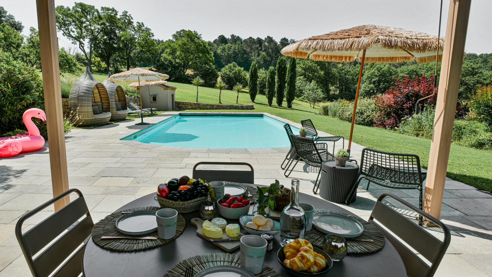 Petit gite Saint Martin le Redon-Terrasbalkon
