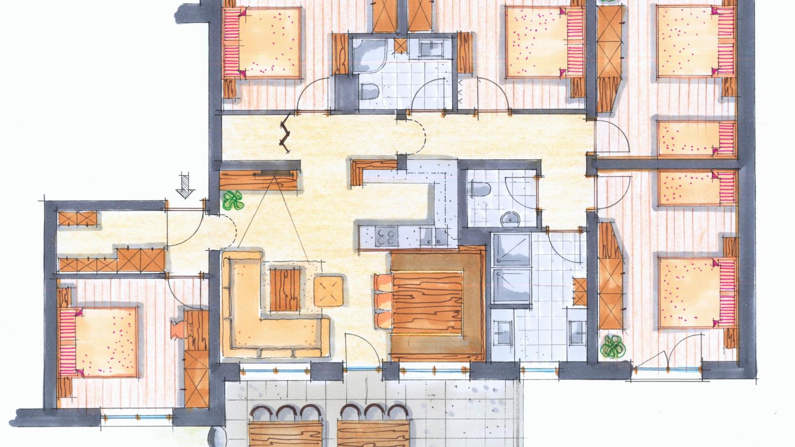 Next To The Skilift A 1 und A  2-Plattegrond