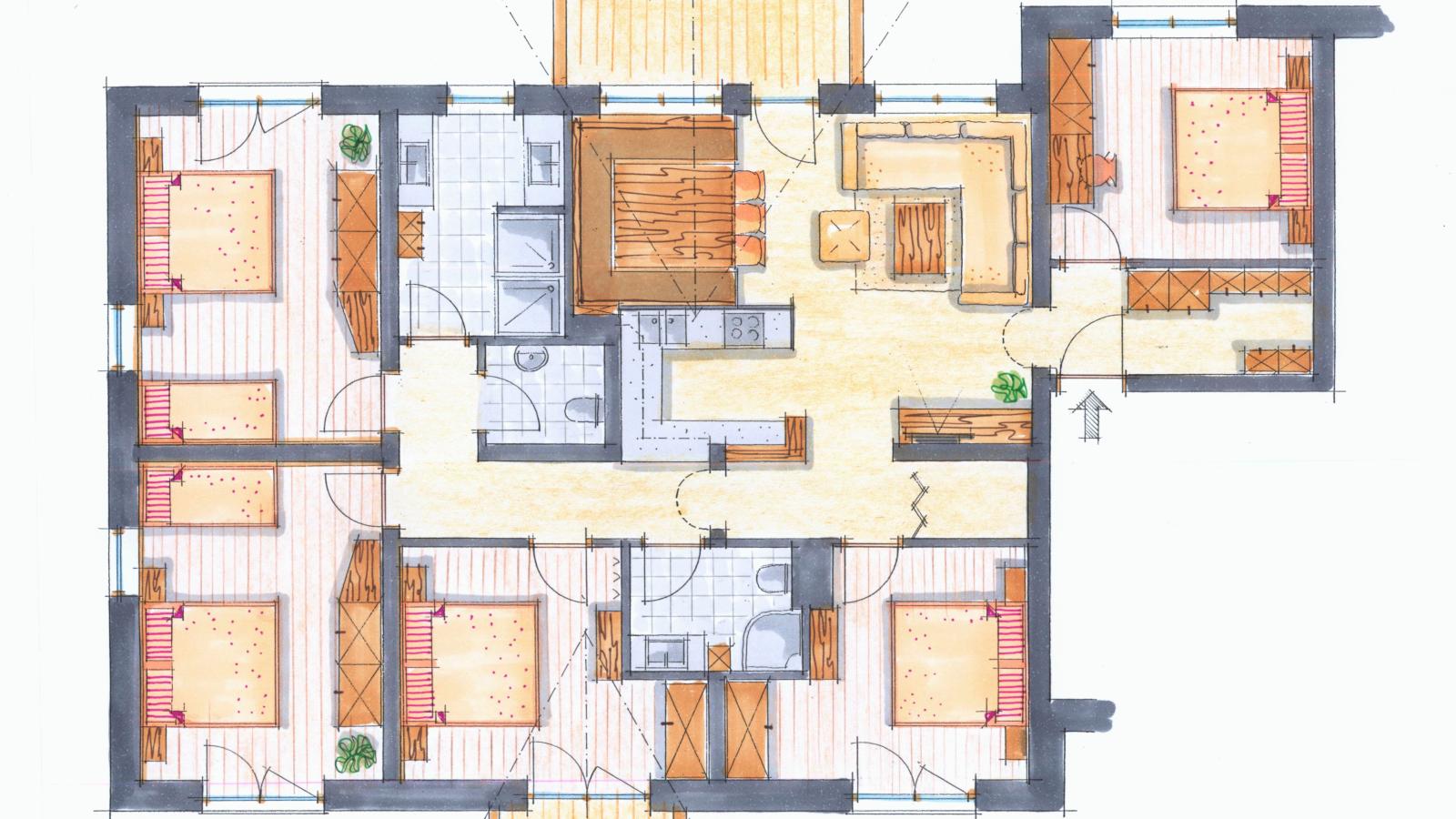 Next To The Skilift A 5-Plattegrond