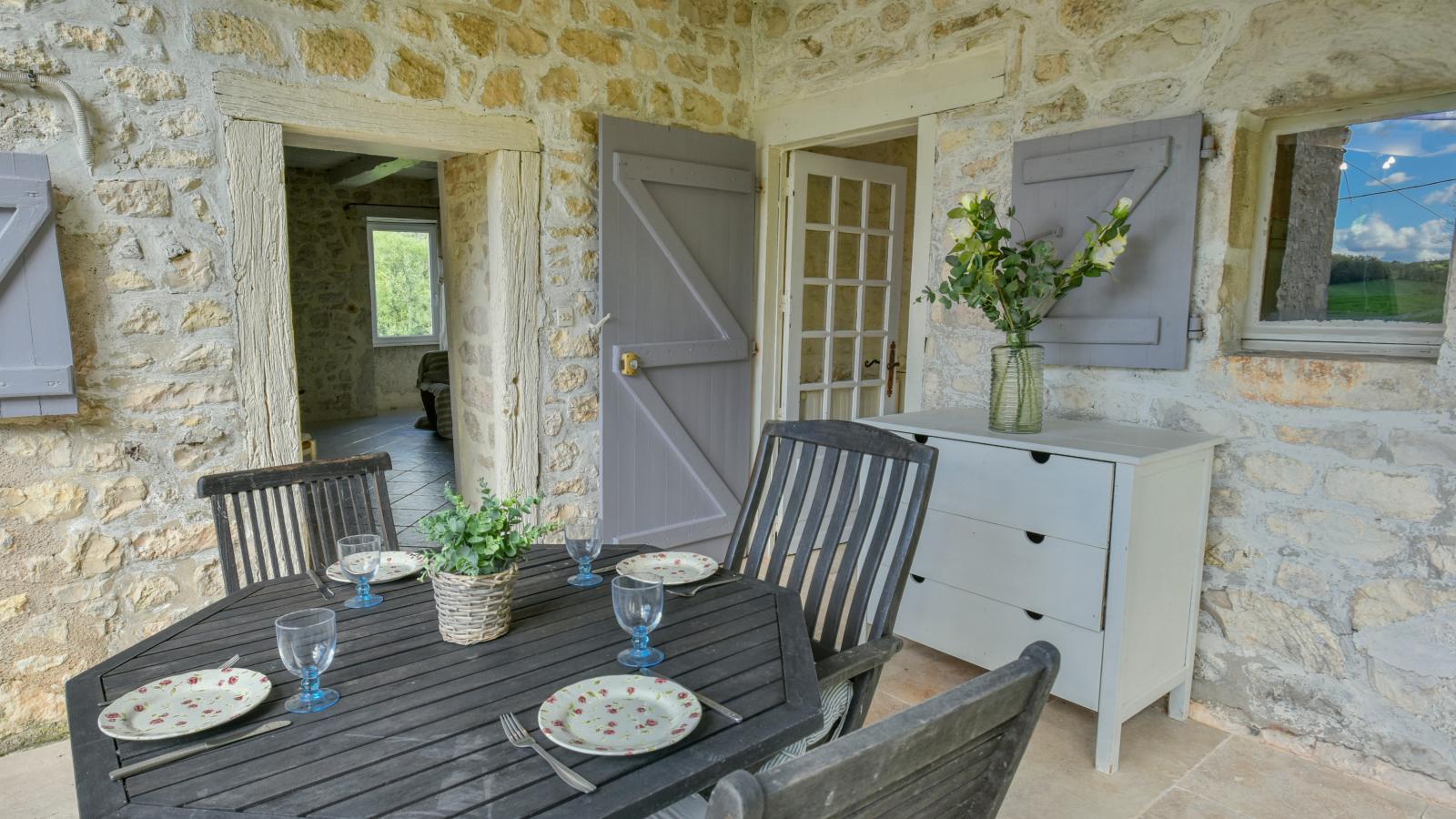 Gite Camineles - Terrasbalkon