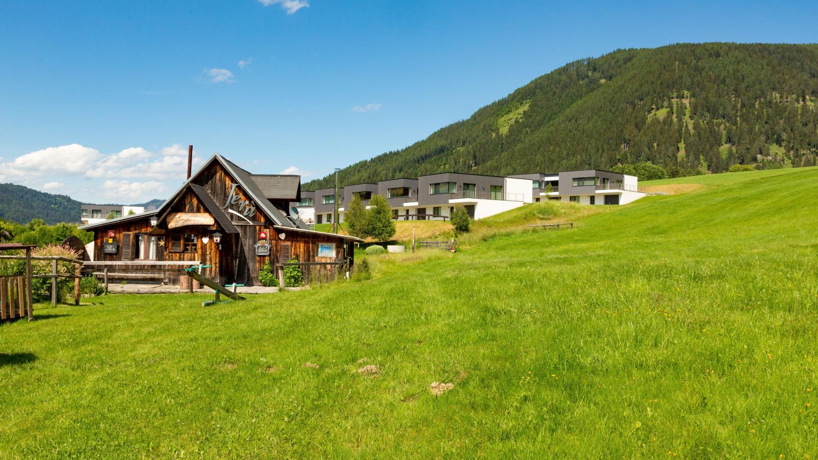 Winzerchalet-Gebieden zomer 1km