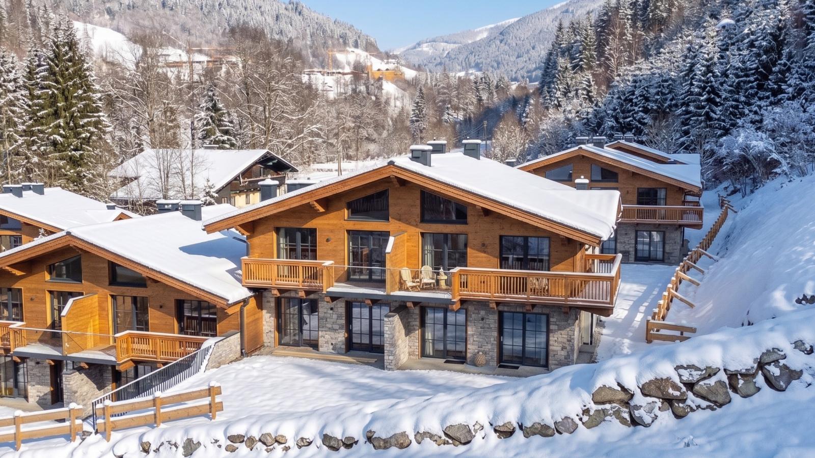 Chalet Gipfel Lodge Alpine Style - Außenbereich Winter