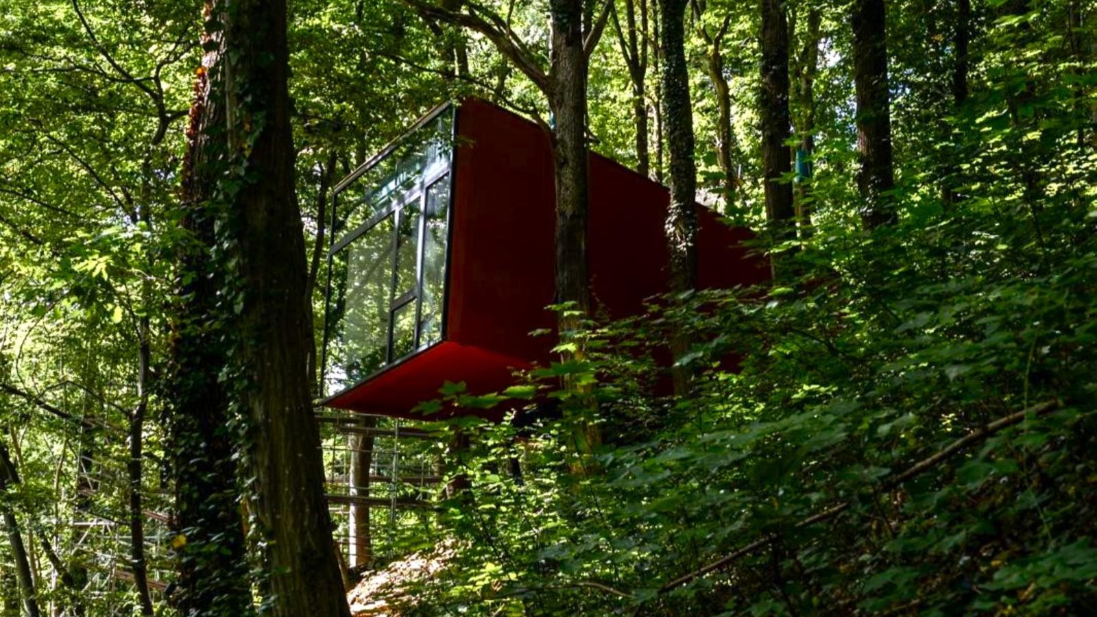 Cabane dans les arbres-Extérieur été