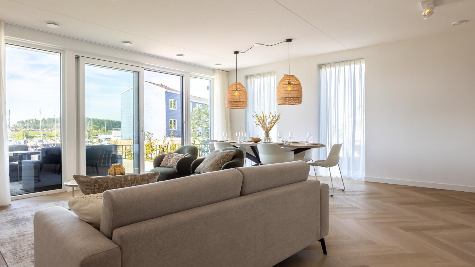 Marina House Kortgene - Woonkamer