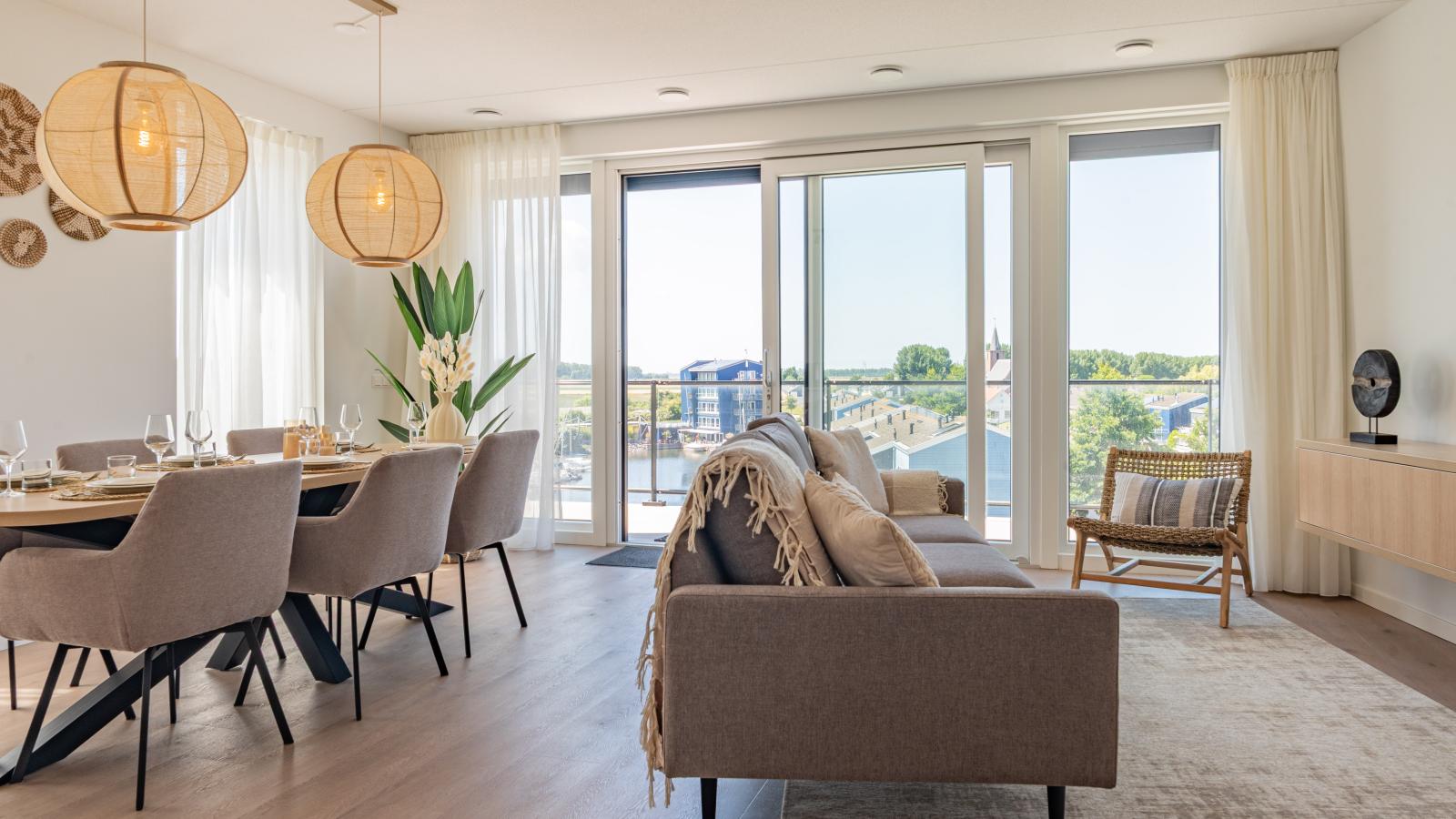 Marina Penthouse Kortgene - Woonkamer