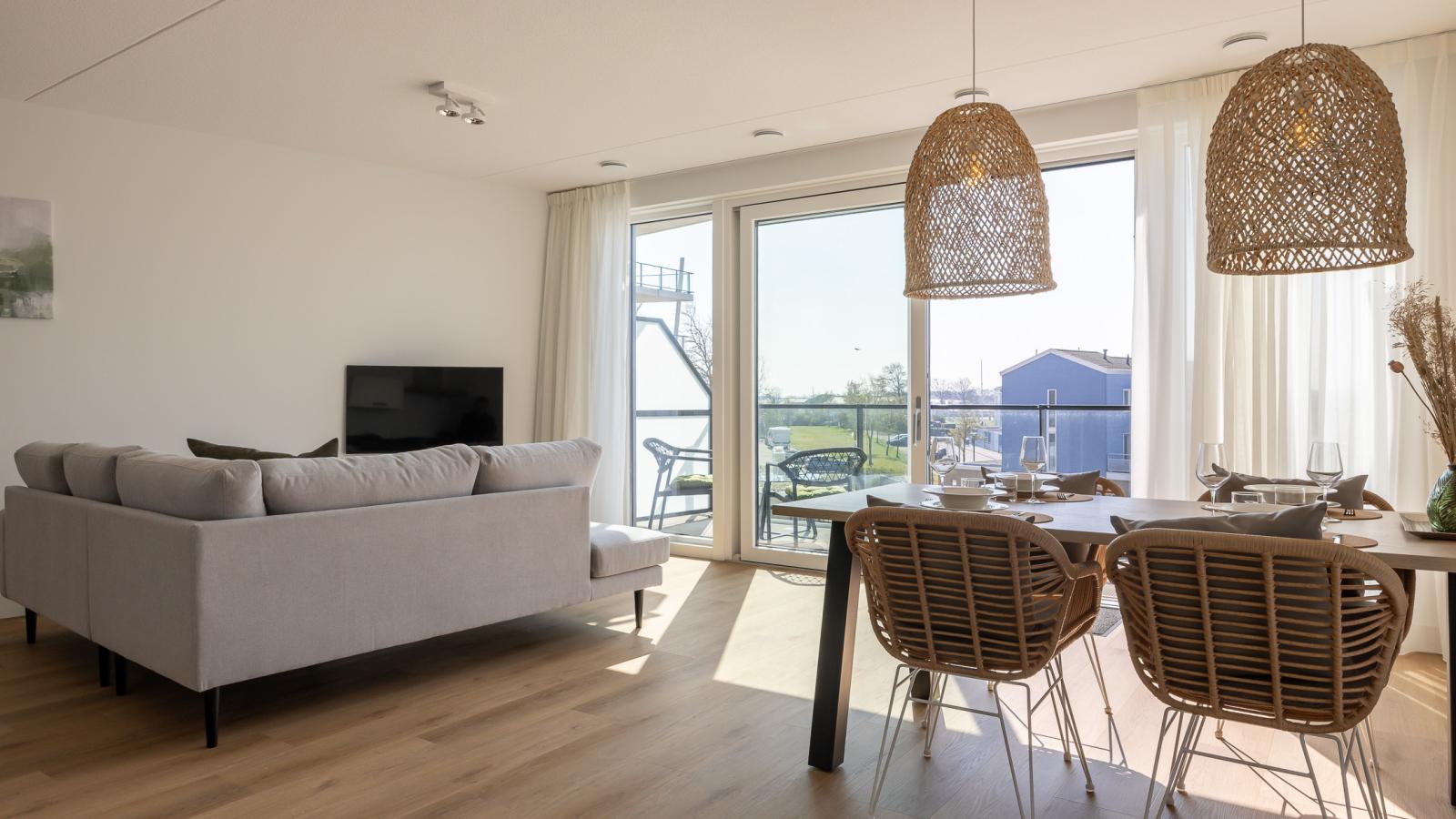 Panorama Appartement Kortgene - Woonkamer