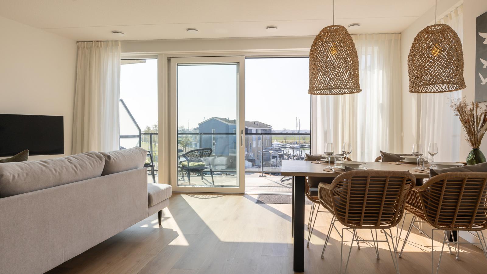 Panorama Appartement Kortgene - Woonkamer