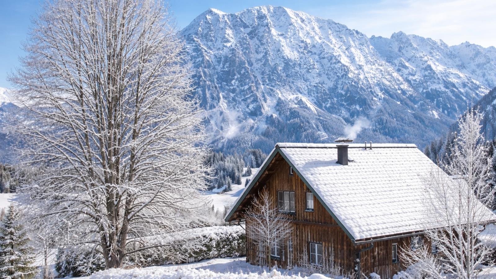 Landhaus Alpenblick Tauplitz - Vue d'hiver