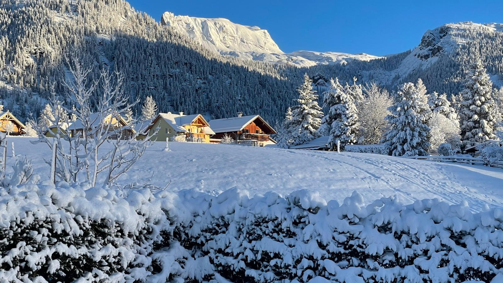 Landhaus Alpenblick Tauplitz - Vue d'hiver