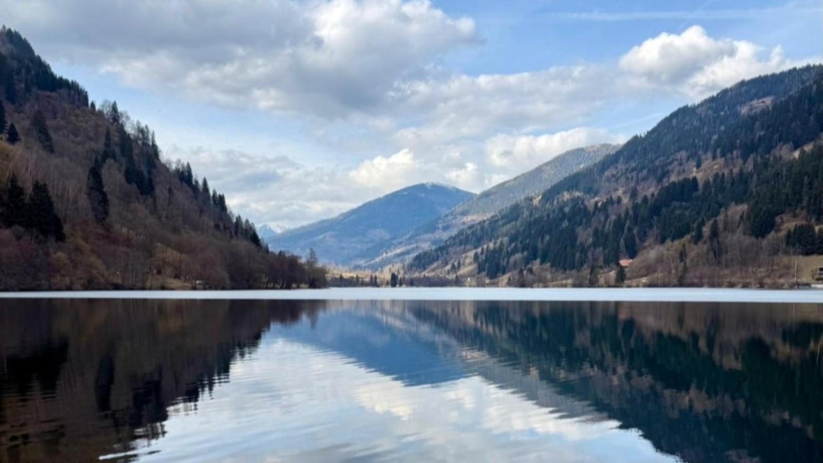 Alpenblick am Afritzer See - Gebied winter 1km