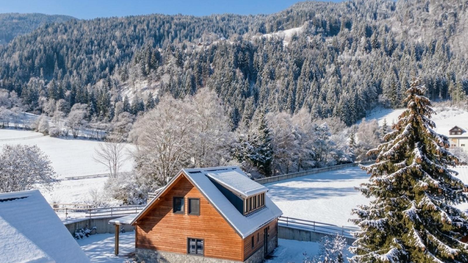 Bergblick am Afritzer See - Extérieur hiver