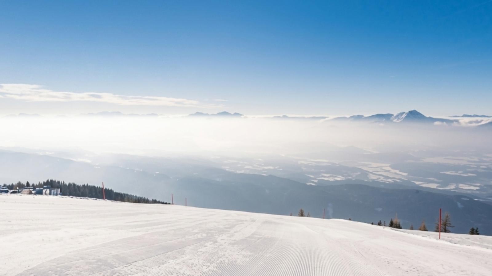 Bergblick am Afritzer See - Gebied winter 20km
