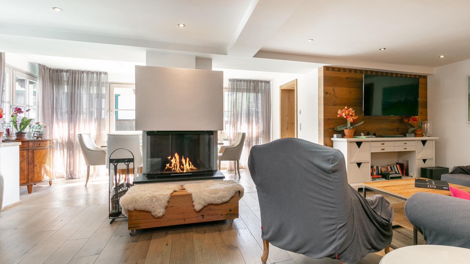 Premium Mountain View Suite - Woonkamer
