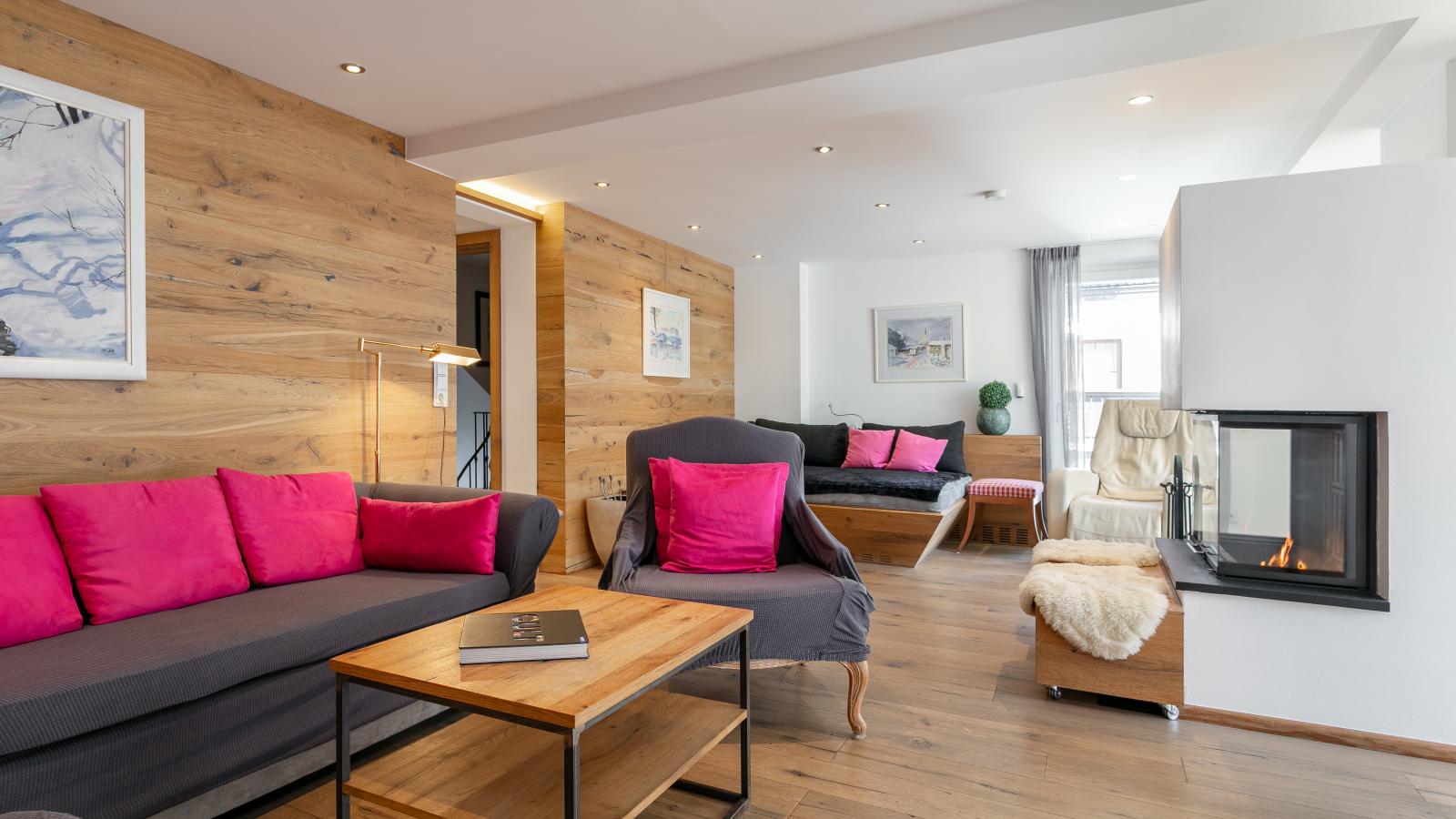 Premium Mountain View Suite - Woonkamer