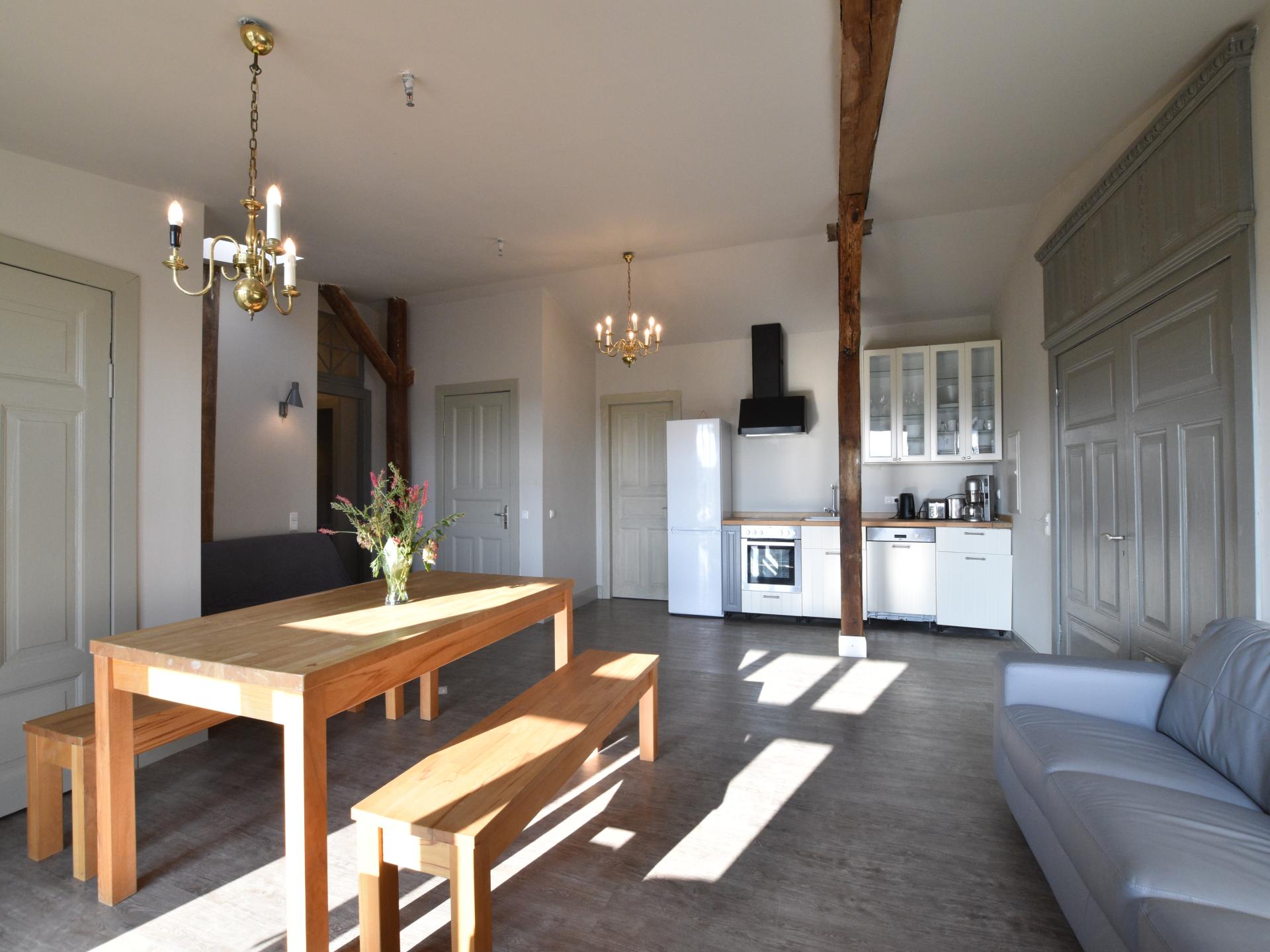 Groepsappartement op landgoed bij de Oostzee met uitzicht op bos en weide - foto 5