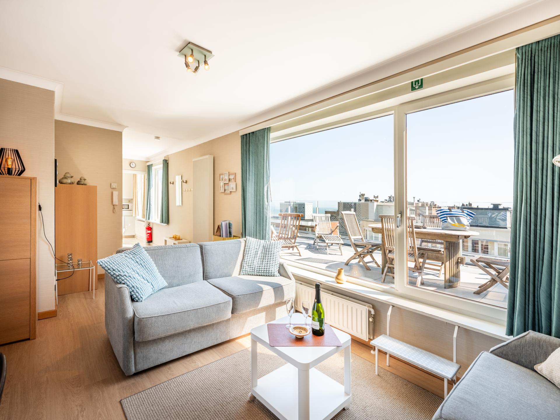 Appartement in het centrum van Koksijde met zeezicht en terras - foto 1