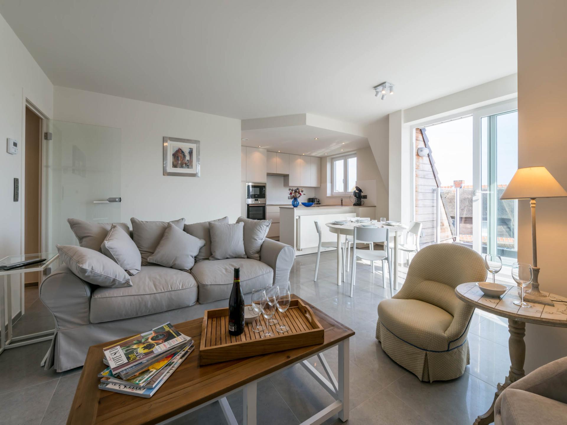 Licht appartement met zonnig terras en zeezicht in Koksijde, op 500m van het strand - foto 2