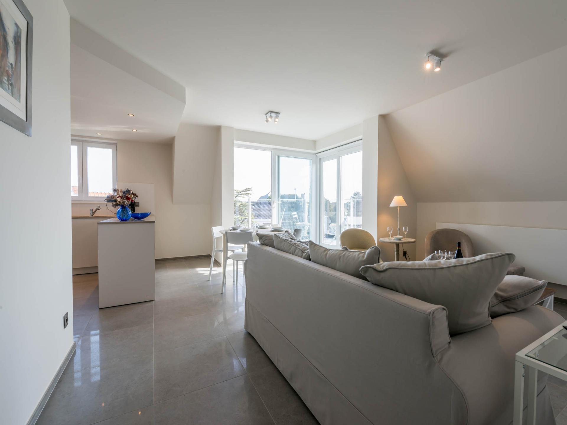 Licht appartement met zonnig terras en zeezicht in Koksijde, op 500m van het strand - foto 7