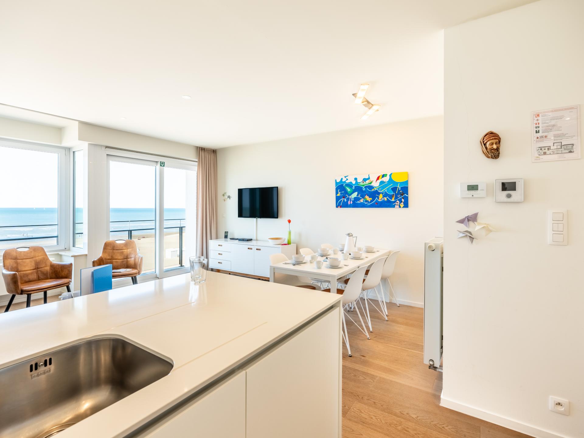 Frontaal zeezicht appartement op 10 meter van het strand in Koksijde - foto 9