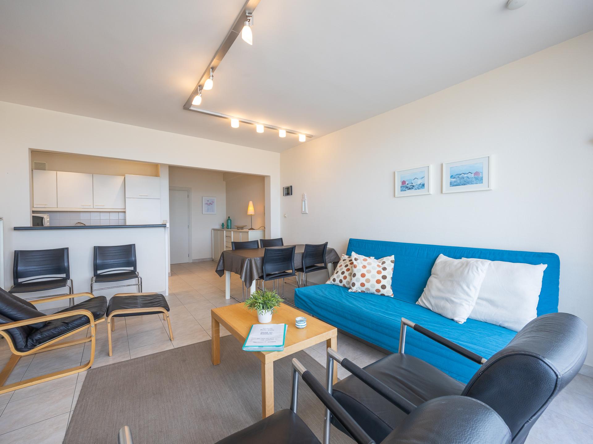 Centraal gelegen appartement in Middelkerke met frontaal zeezicht · 6 pers. - foto 3