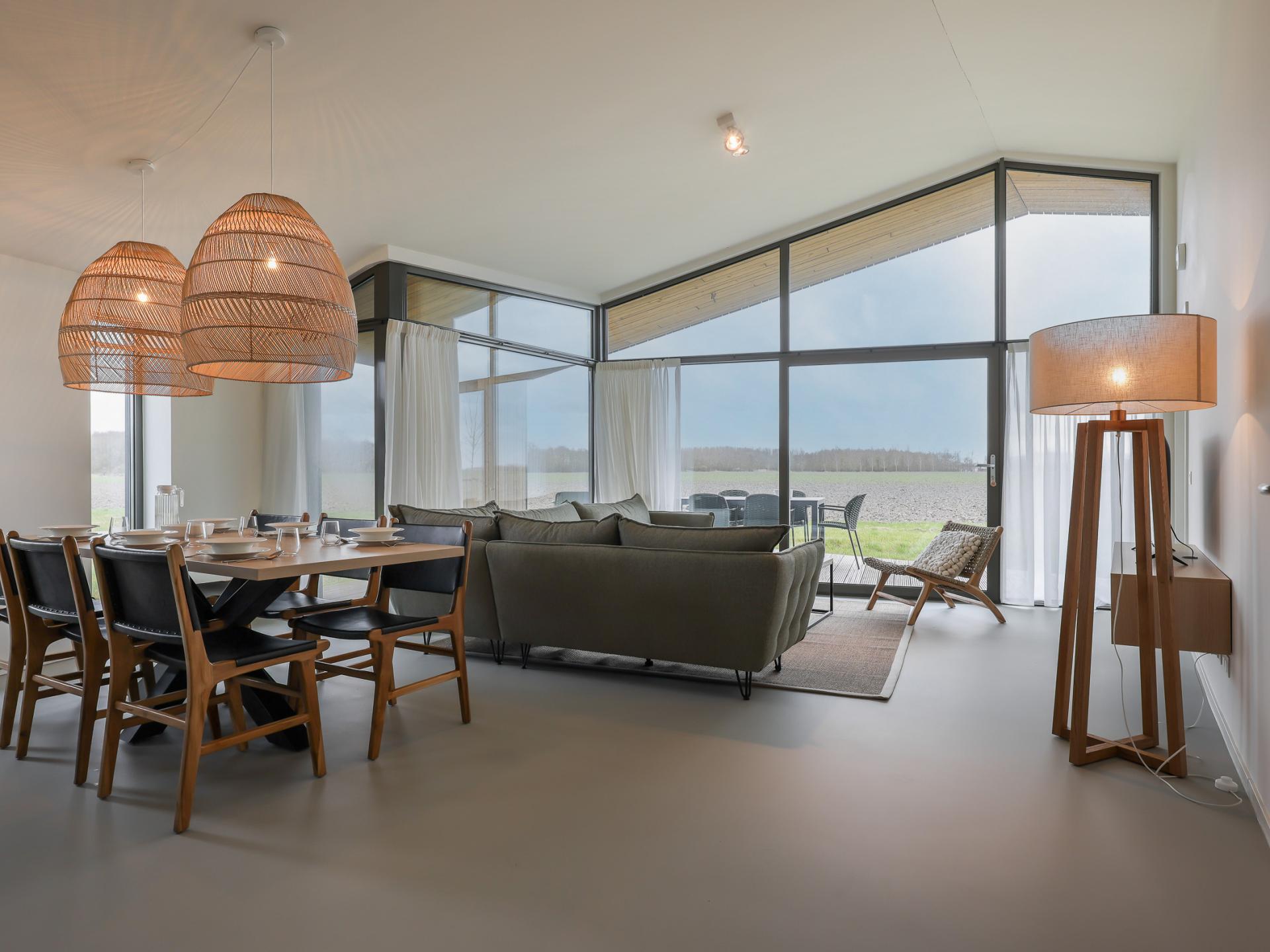 Vrijstaand natuurhuis in Zeeuws polderlandschap met uitzicht over de velden - foto 3