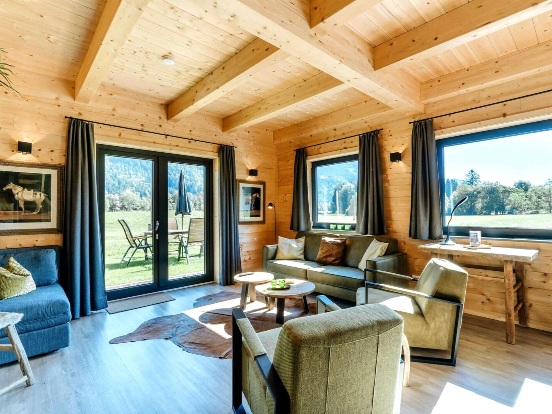 Chalet met Sunshower en panoramisch uitzicht op bergen en de Gail in Rattendorf - foto 8