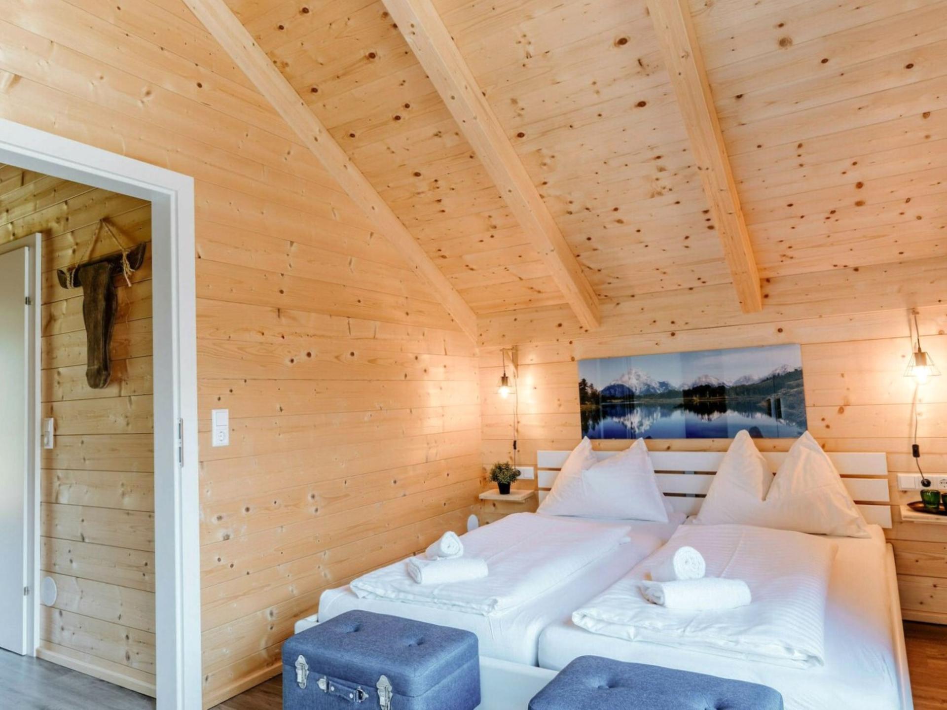 Chalet met Sunshower en panoramisch uitzicht op bergen en de Gail in Rattendorf - foto 7