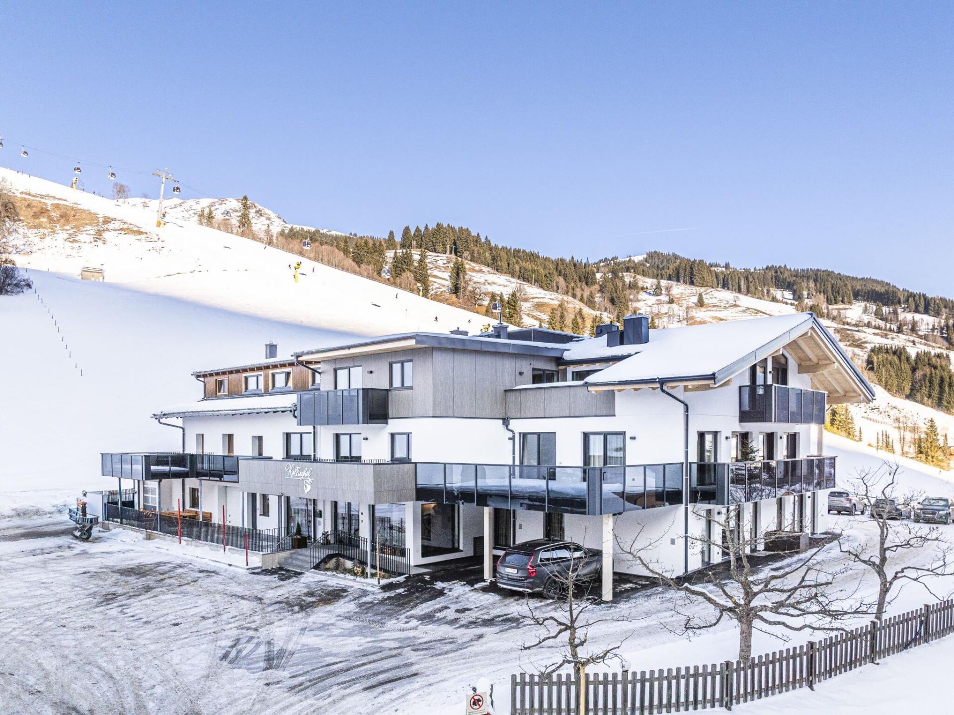 Ski-in ski-out appartement in Hinterglemm met sauna en bergzicht voor 8 personen - foto 24