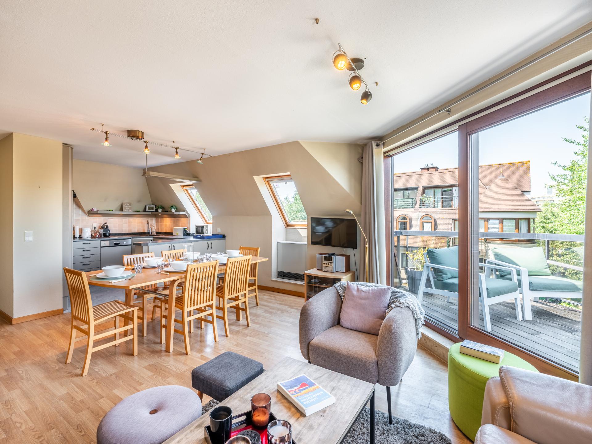 Centraal duplex appartement met terras in De Panne, 6 personen - foto 1